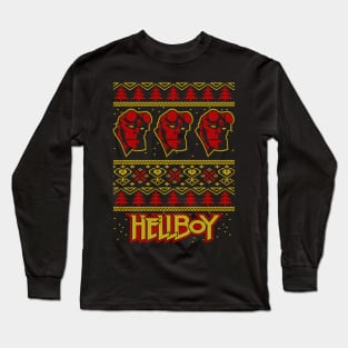 HELLBOY UGLY CHRISTMAS SWEATER Long Sleeve T-Shirt